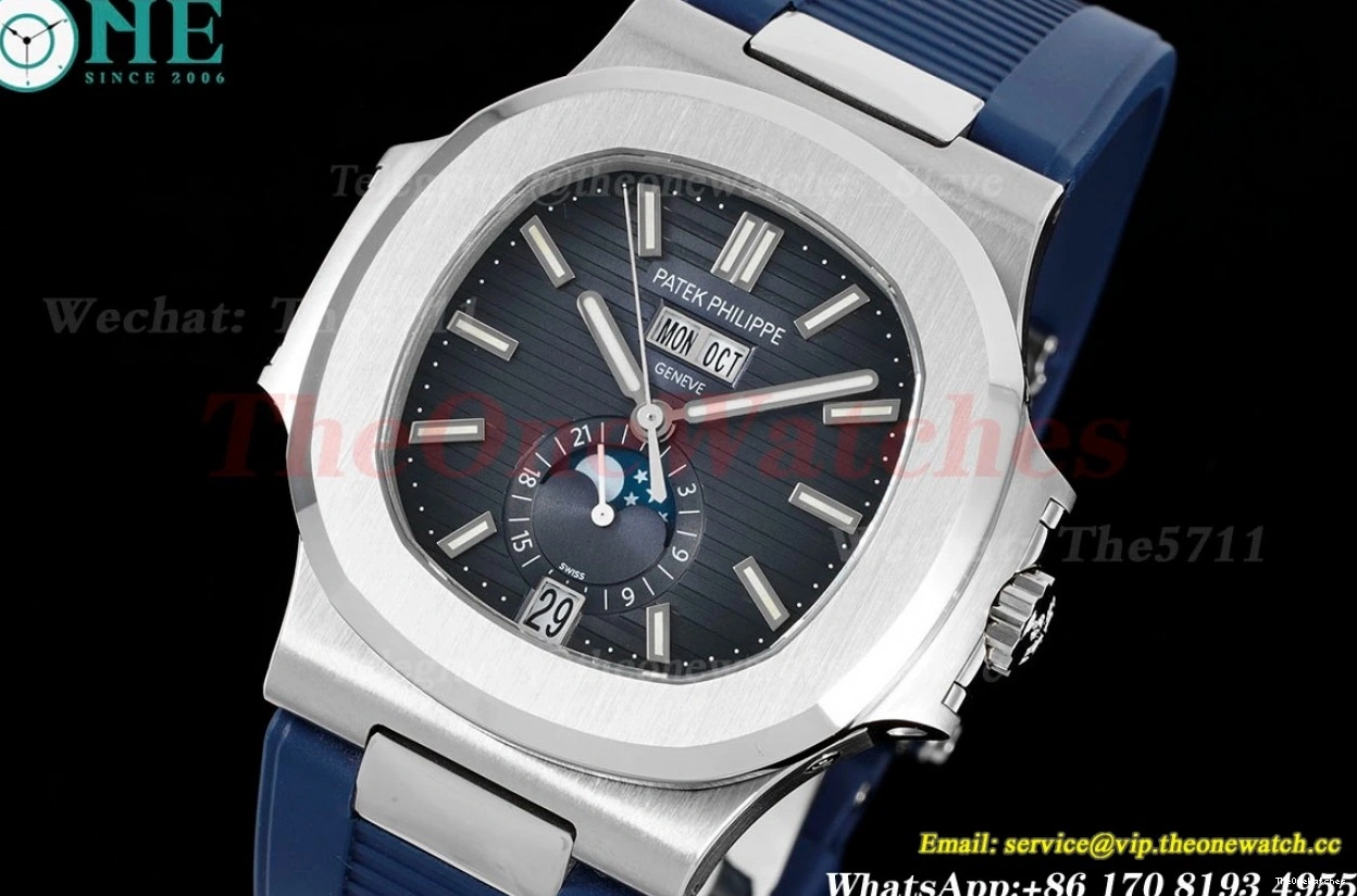 A324 SS Nautilus Dial PPF 5726 RU Blue 40mm Textured 0518